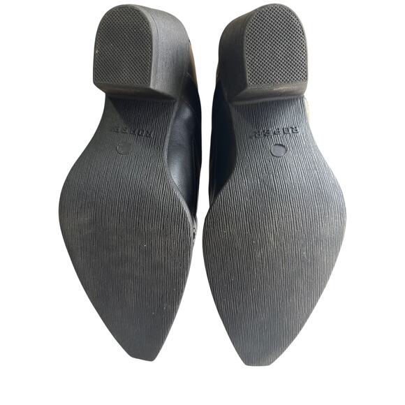 Roper Short Booties Sarah Women's 6.5 Snip Toe Inlay Accents Slip On Heels - Picture 4 of 10